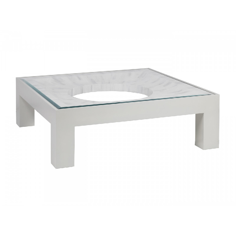 Artistica Home 2267-947 Elation White Square Cocktail Table