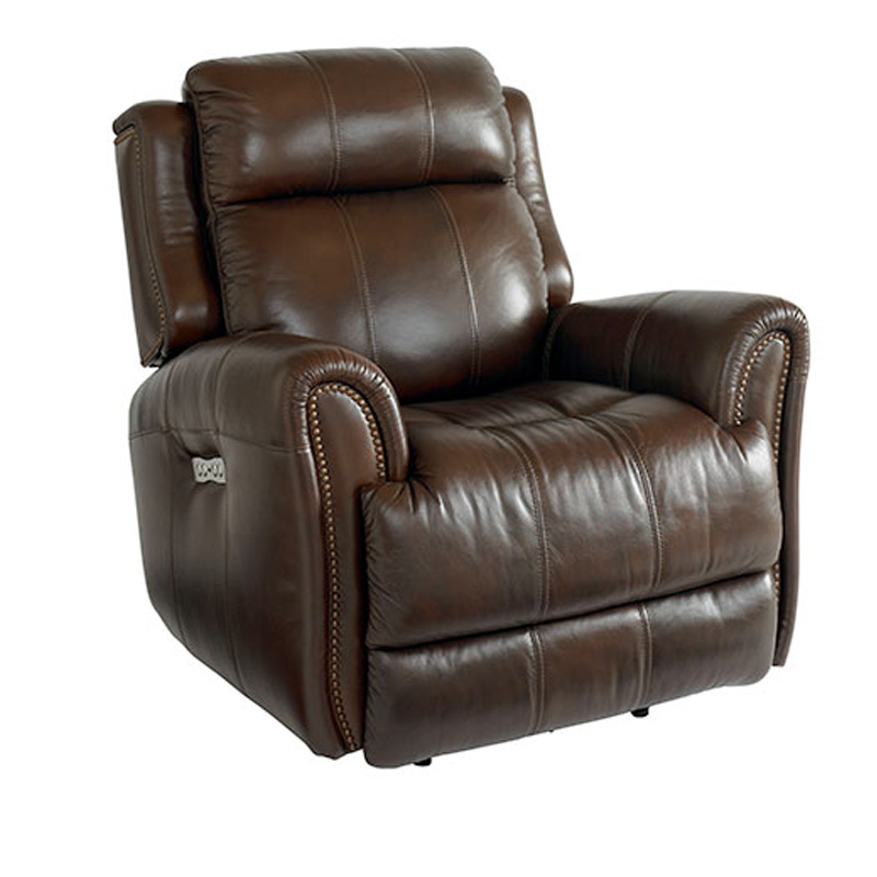 Bassett 3707-PO Club Level Marquee Leather Recliner