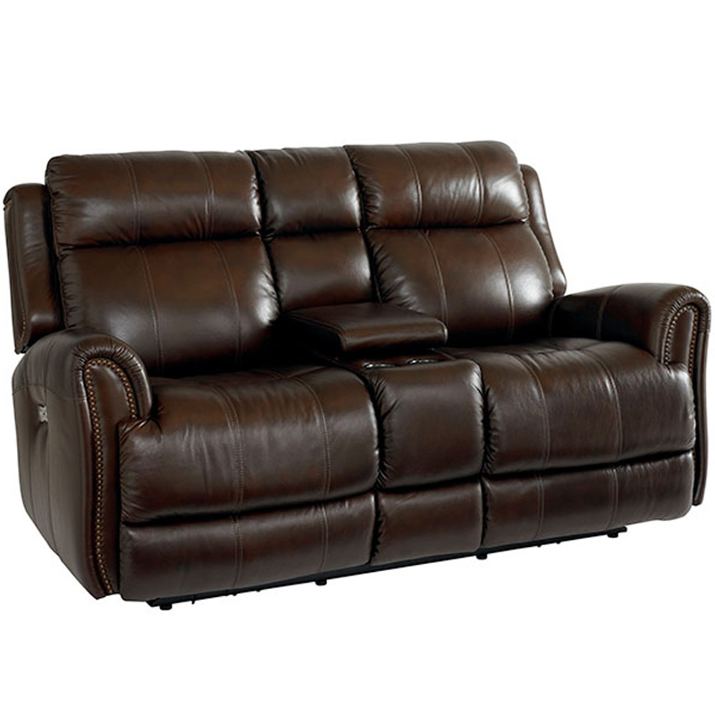 Bassett 3707-PC42 Club Level Marquee Leather Loveseat
