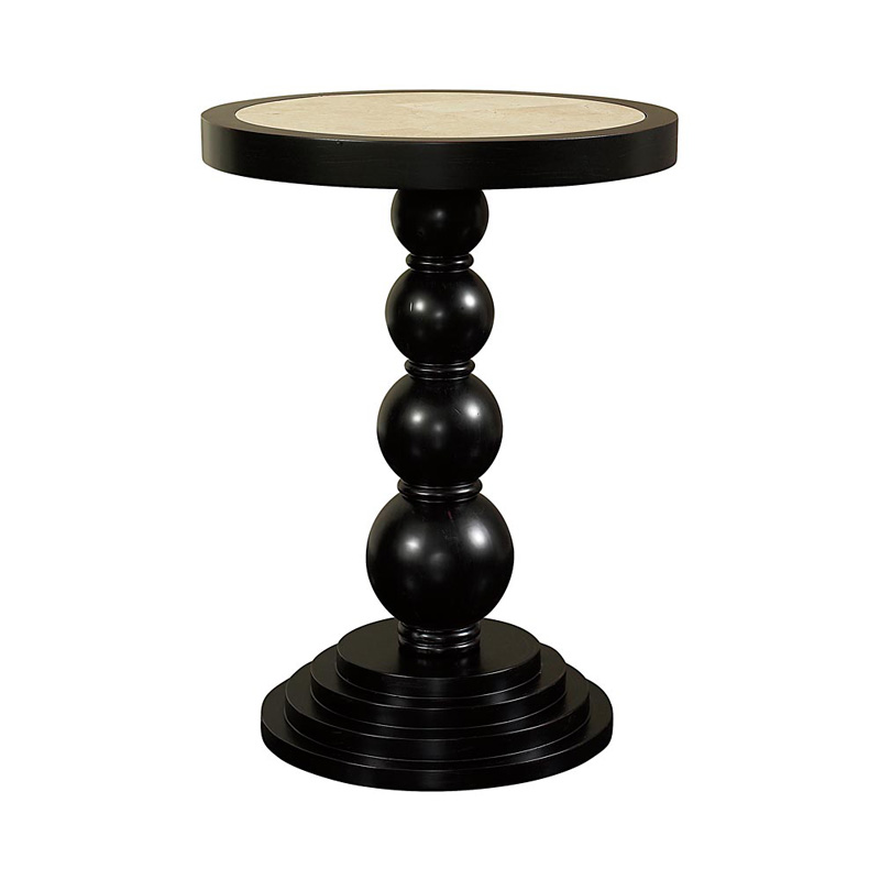 Bassett 6P00-0194 Discoveries Black Pedestal with Stone Top