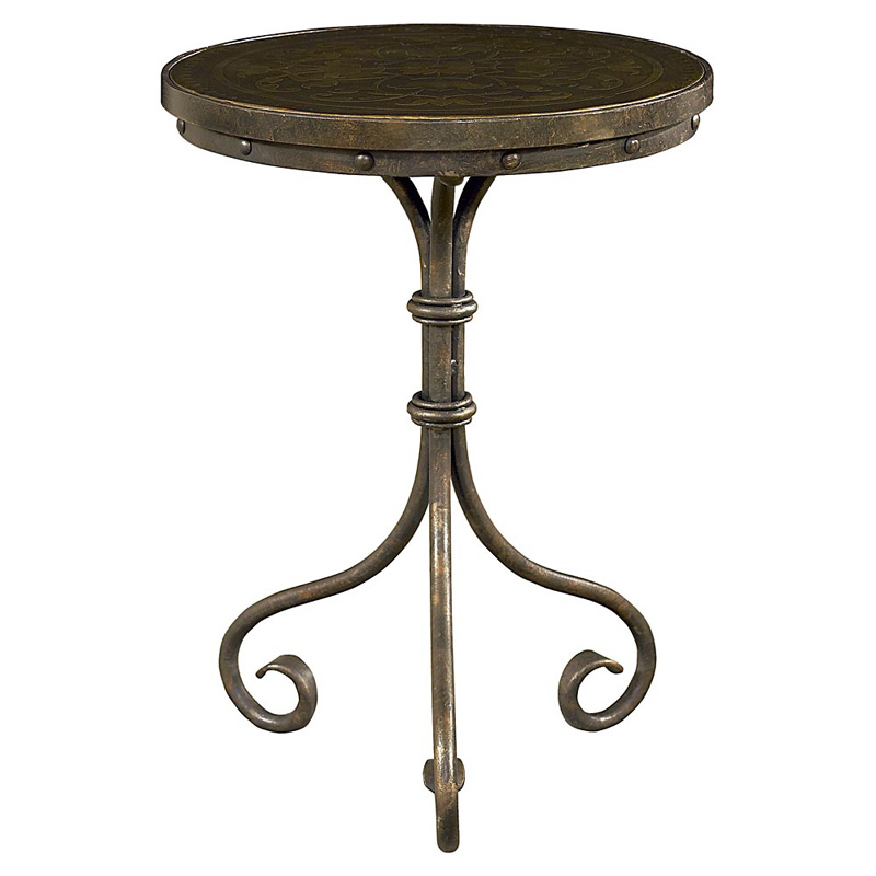 Bassett 6P00-0608 Discoveries Antique Brass Accent Table