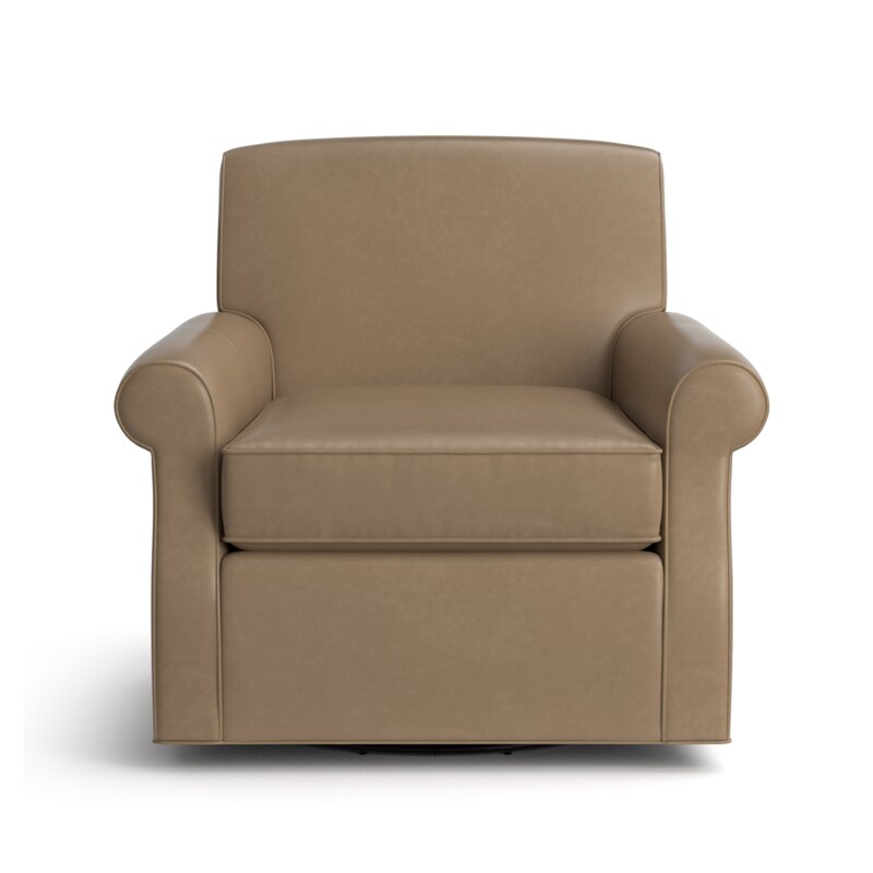 Bassett 1264-05L Brevard Leather Swivel Chair