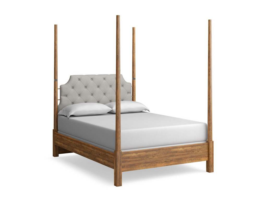 Bassett 2019-K173FH BenchMade Midtown Maple Upholstered Cal King Poster Bed