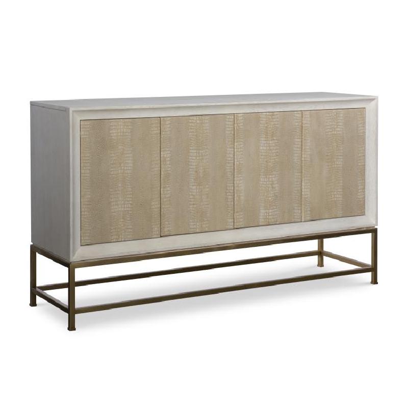 Century CR9-511EL Details Case Four Door Embossed Leather Front Tall Credenza