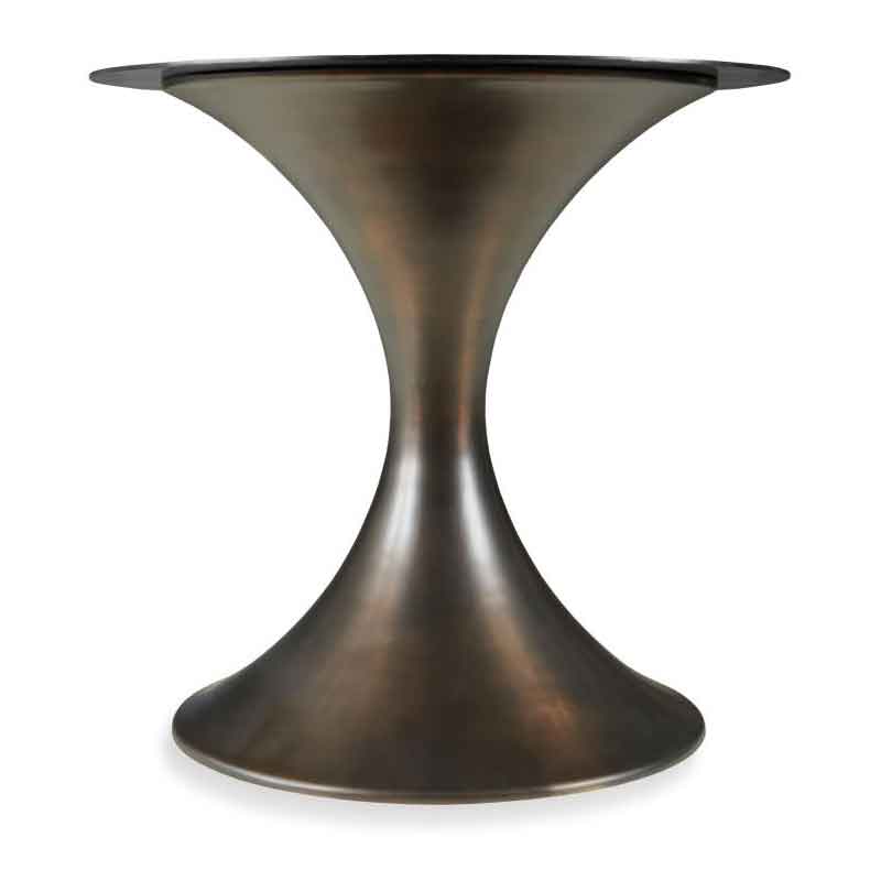 Century CRA-840B Details Live Edge Dining Table Base For Wood Top Oiled Bronze Hourglass