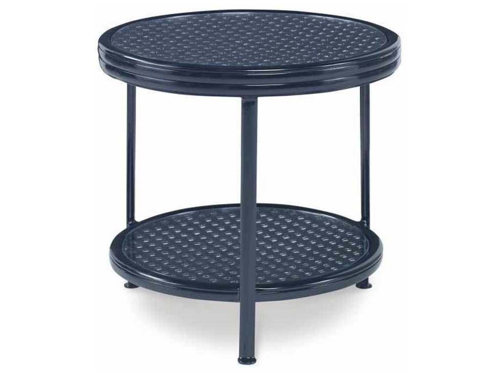 Century AE-D41-81 Thomas O Brien Outdoor Augustine Metal Side Table with Tempered Glass