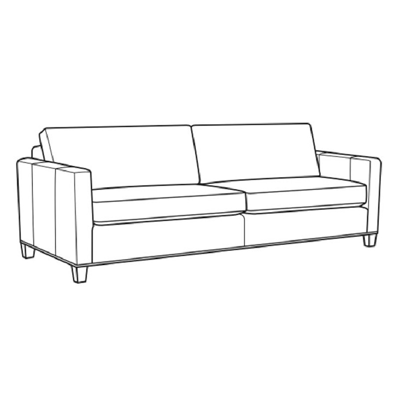 CR Laine L3100-21 Quinn Leather Long Sofa