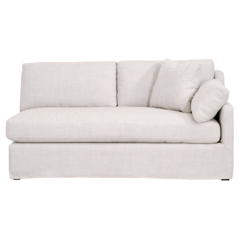 Essentials For Living 6603-2S1RA.BISQ Lena Modular Slope Arm Slipcover 2 Seat Right Arm Sofa