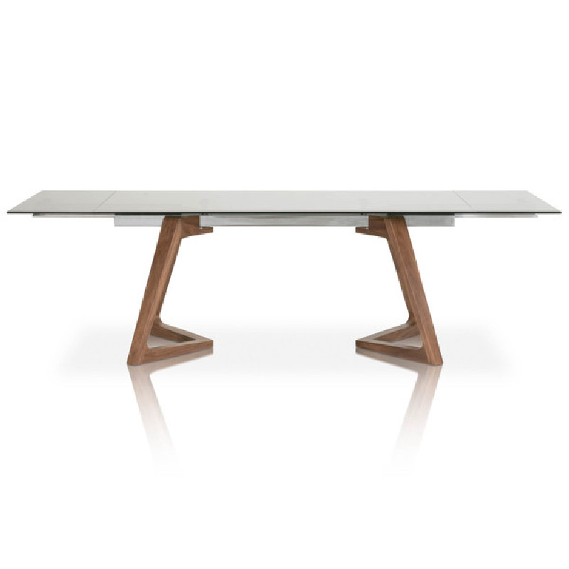 Essentials For Living 1602-DT.WAL/SGRY Meridian Axel Extension Dining Table