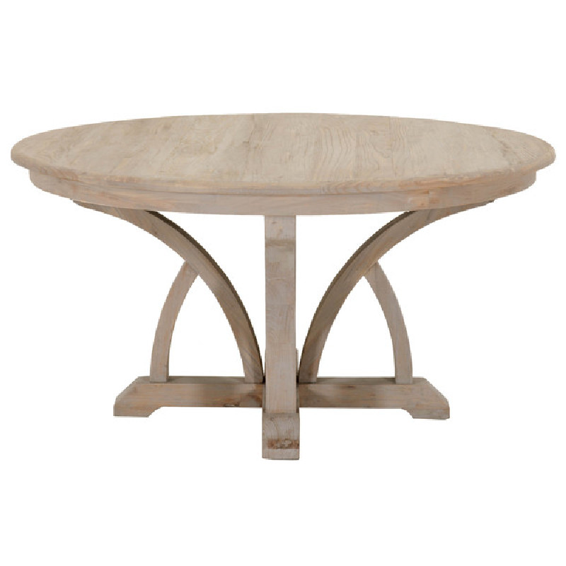 Essentials For Living 8041KD.SGRY-ELM Bella Antique Carnegie 60 inch Round Dining Table