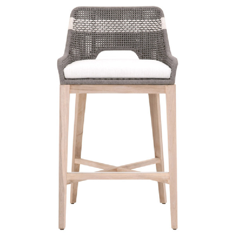 Essentials For Living 6850BS.DOV/WHT/GT Woven Tapestry Outdoor Barstool