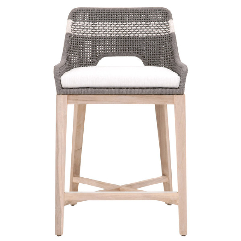 Essentials For Living 6850CS.DOV/WHT/GT Woven Tapestry Outdoor Counter Stool