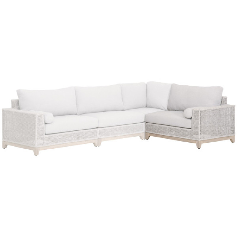 Essentials For Living 6843-2S1R.WTA/PUM/GT Woven Tropez Outdoor Modular 2 Seat Right Arm Sofa