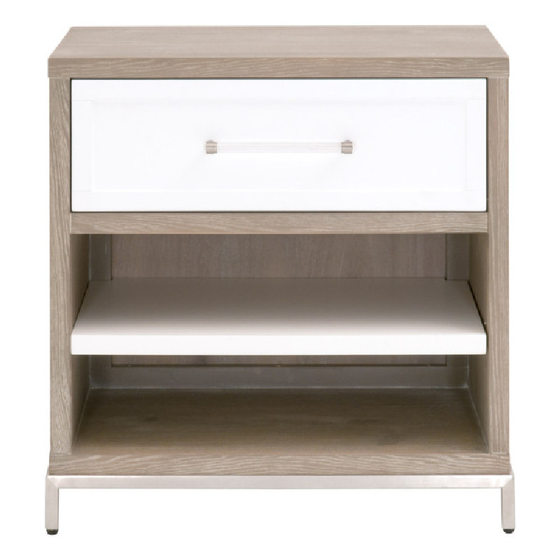 Essentials For Living 6139.NG/WHT-BSTL Traditions Wrenn 1 Drawer Nightstand