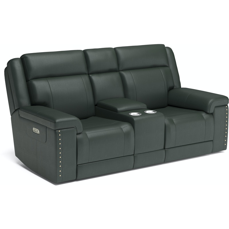 Flexsteel 1040-64PH Yuma Power Reclining Loveseat with Console and Power Headrests