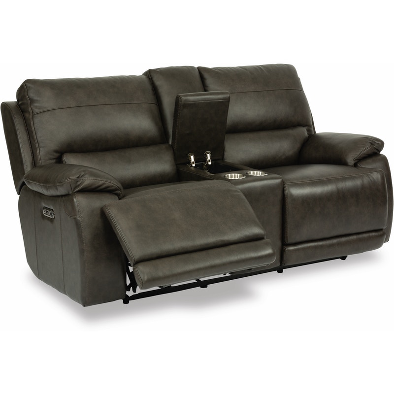 Flexsteel 1933-64PH Horizon Power Reclining Loveseat with Console and Power Headrests
