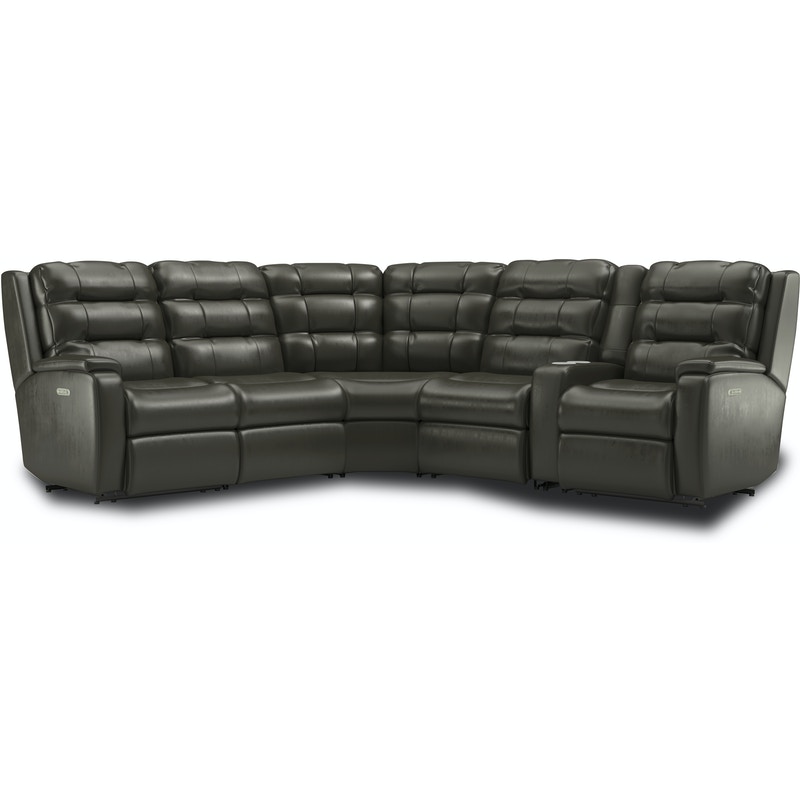 Flexsteel 3810-SECTPH Arlo Power Reclining Sectional with Power Headrests