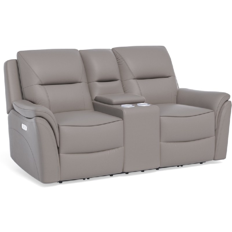 Flexsteel 1502-64PH Fallon Power Reclining Loveseat with Console and Power Headrests