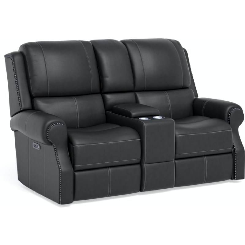 Flexsteel 1503-64PH Rylan Power Reclining Loveseat with Console and Power Headrests