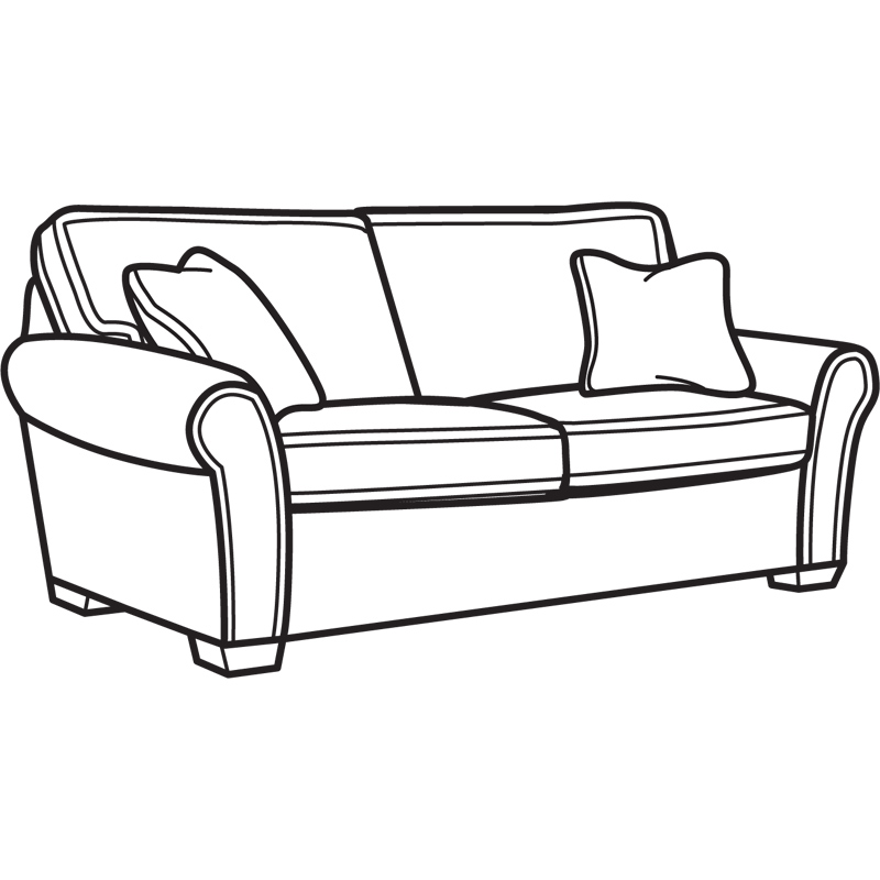 Flexsteel 7305-30 Vail Fabric Two Cushion Sofa