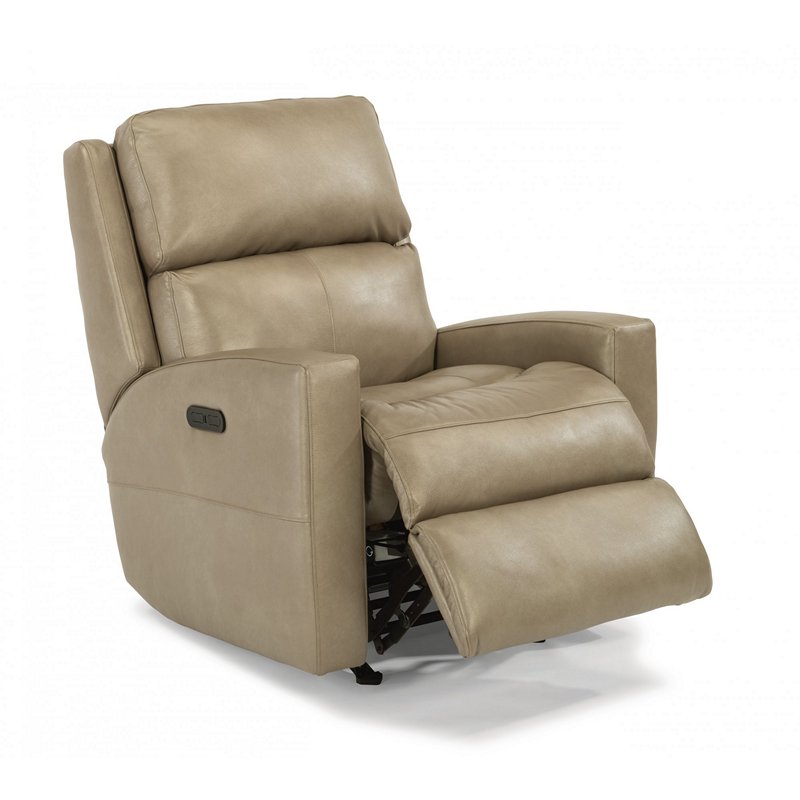 Flexsteel 3900-51H Catalina Leather Power Rocking Recliner with Power Headrest