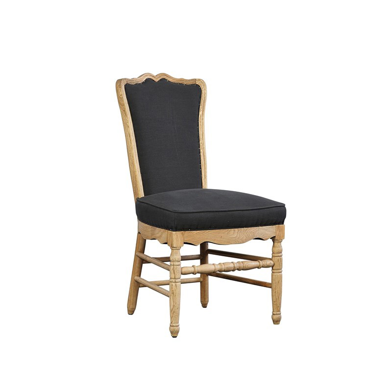 Furniture Classics 71505 French Side Chair with Gray Fabric