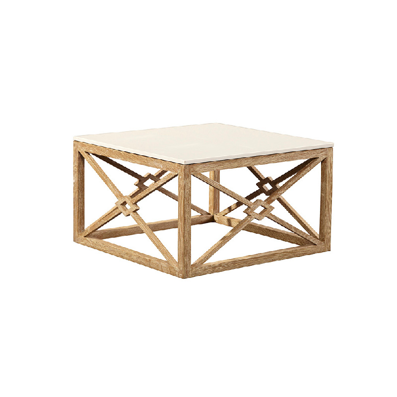Furniture Classics 20-116 White Marble Coffee Table