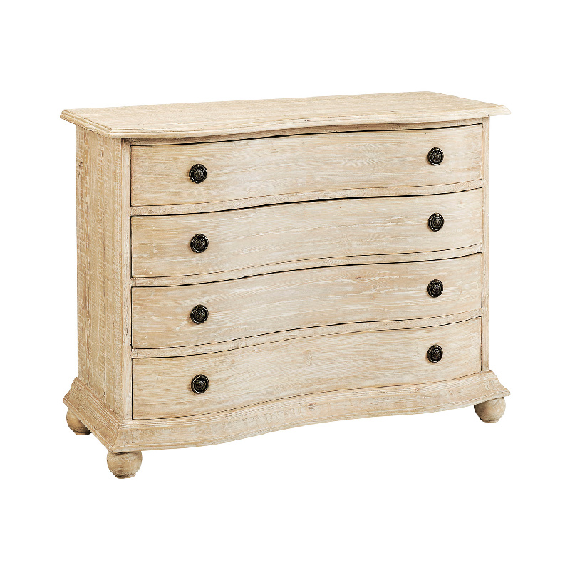 Furniture Classics 20-209 White Washed Bow Front Chest