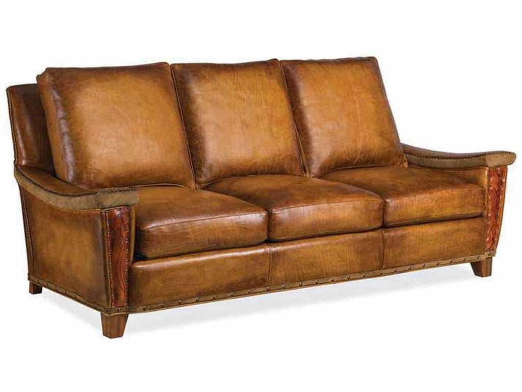 Hancock and Moore 6339-3-V Nordic Leather Sofa with Viking Arms