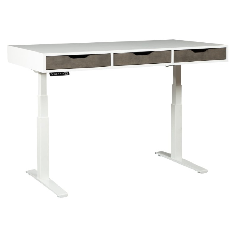 Hekman 28480 Home Office Three Drawer Adjustable Height Desk