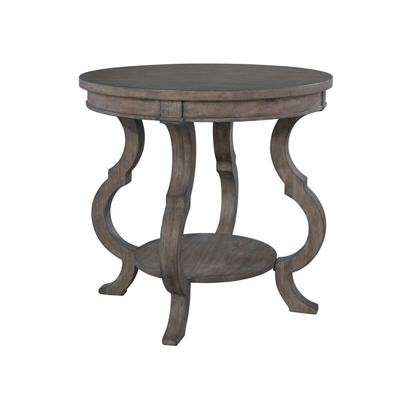 Hekman 23506 Lincoln Park Round Lamp Table with Shaped Legs