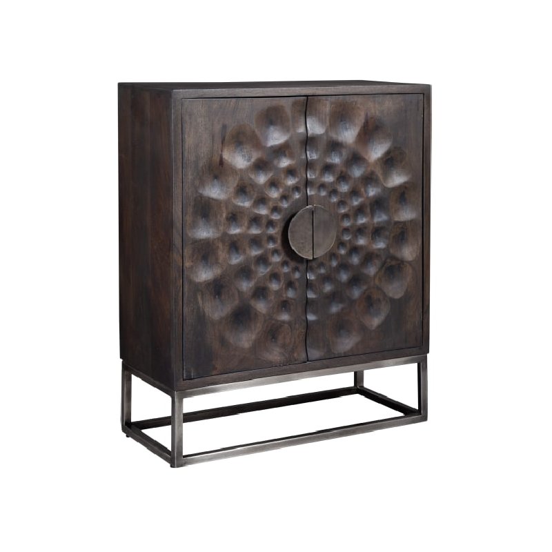 Hekman 28302 Accents and Occasional Circle Carved Door Cabinet