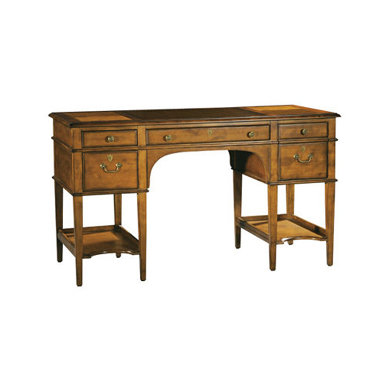 Hekman 71111 Writing and Accent Desks Leather Top Leg Desk