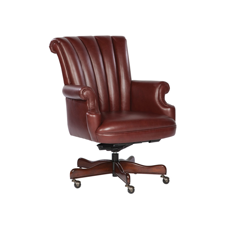 Hekman 7-9251M Office Chairs Merlot Leather Executive Chair