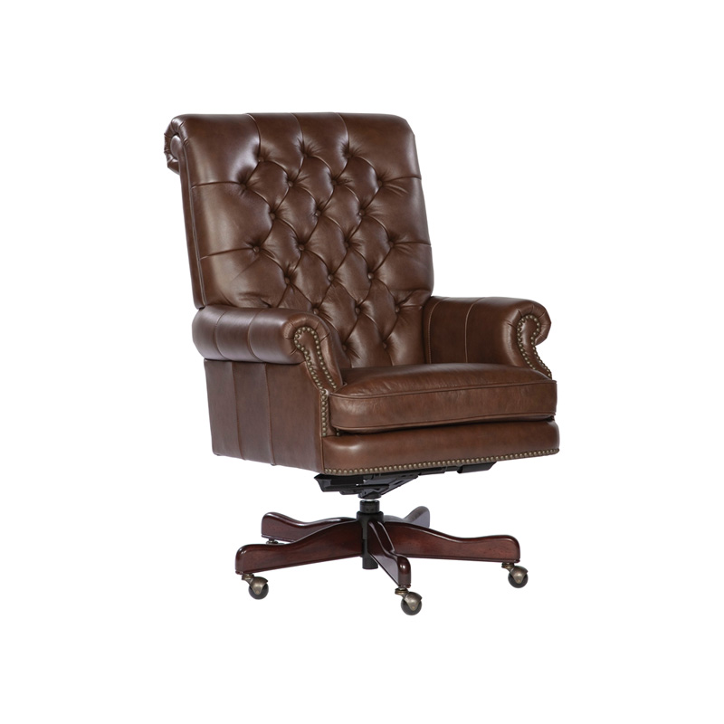 Hekman 7-9253C Office Chairs Coffee Leather Executive Chair