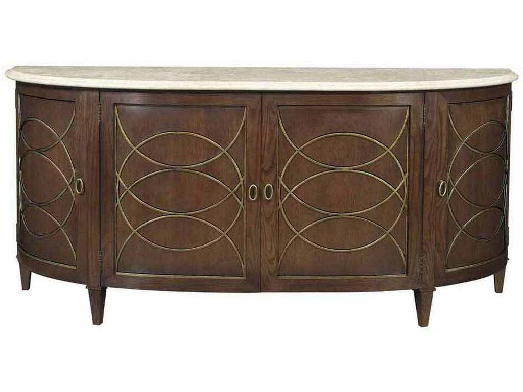 Hickory Chair HC9845-10S Atelier Duchamp Demilune Sideboard With Stone Top