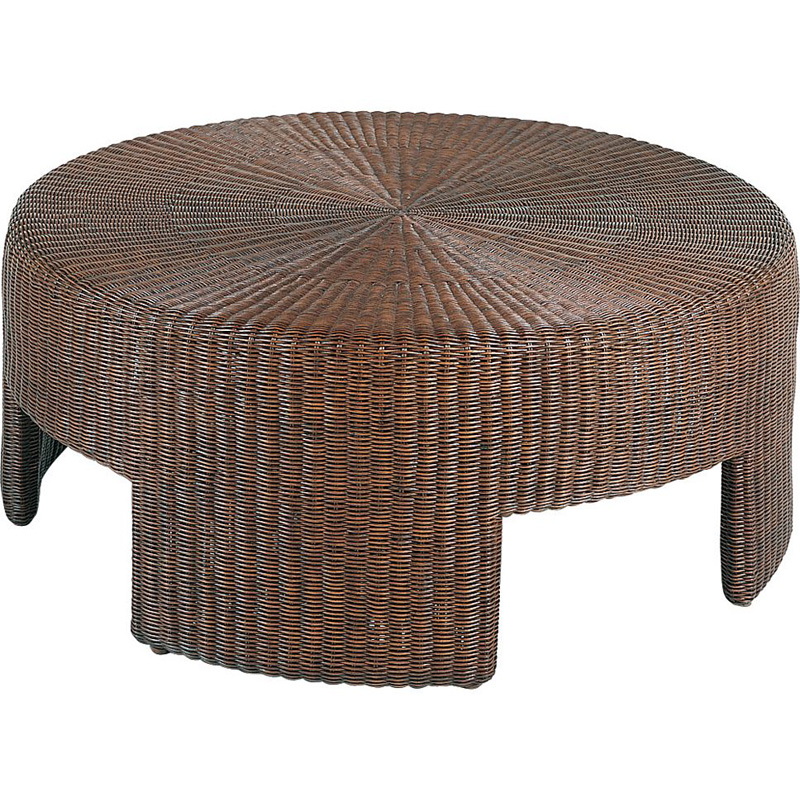Hickory Chair 5581-10 Archive 48 inch Wicker Round Coffee Table