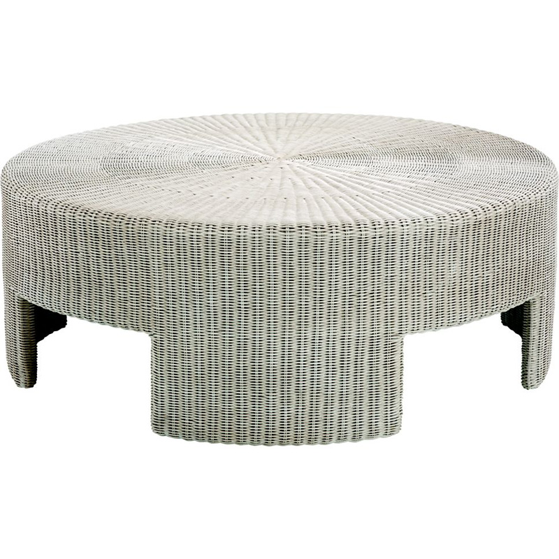 Hickory Chair 5581-70 Archive 48 inch Wicker Round Coffee Table