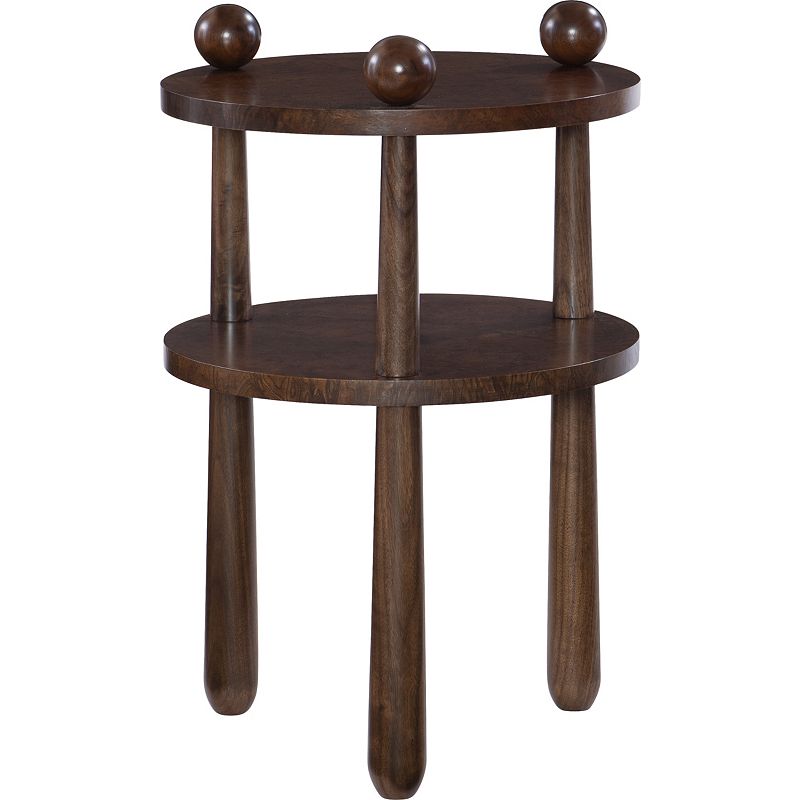 Hickory Chair 8687-10 Hable Chad Walnut and Olive Ash Burl Side Table