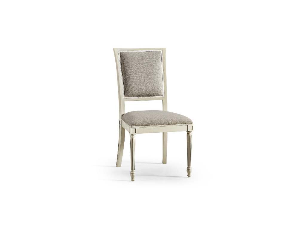 Jonathan Charles 496125-PEW-F062  Flare Uph. Side Chair Flared Top