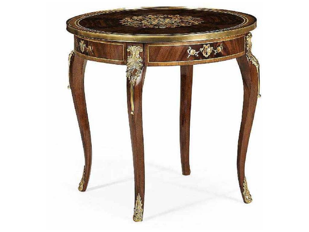 Jonathan Charles 499501-MAM-MOP Traditional Accents Mahogany Lamp Table With Mother of Pearl and Marquetry