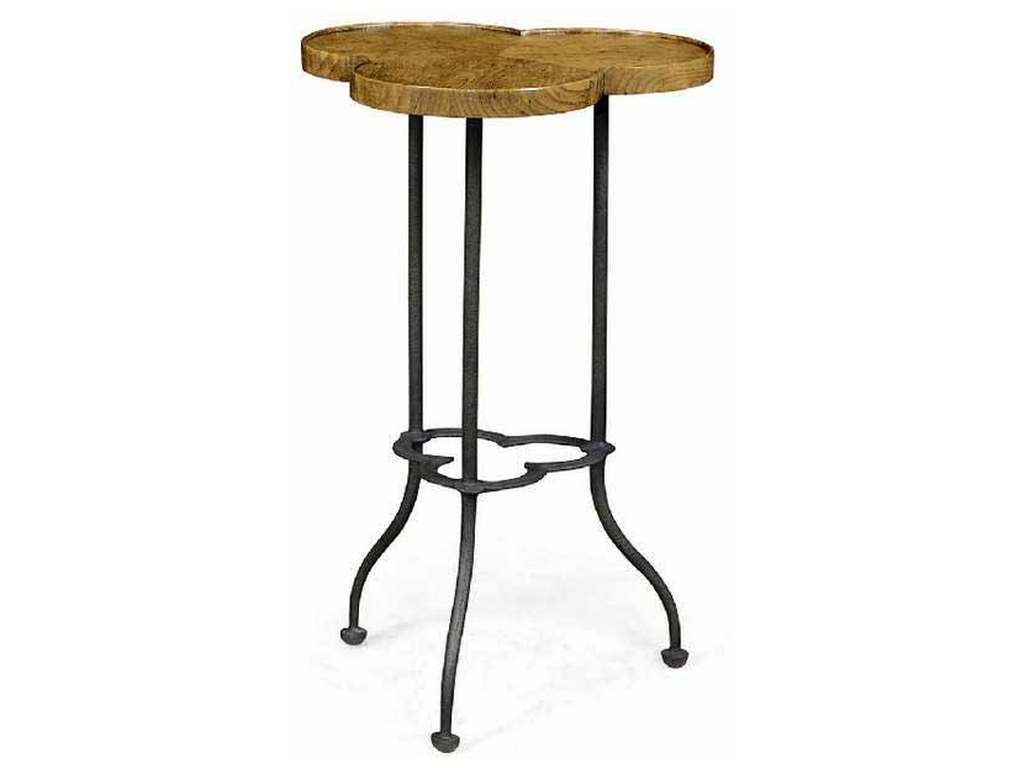 Jonathan Charles 491161-LBC Casual Accents Trefoil Light Brown Side Table