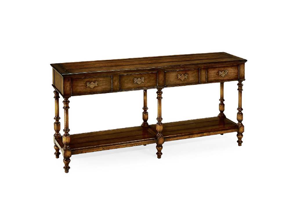 Jonathan Charles 492105-WAL Traditional Accents Planked walnut double sideboard