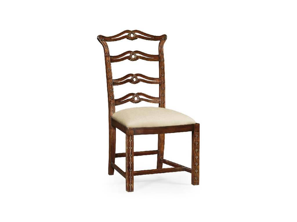 Jonathan Charles 492468-SC-MAH-F001 Buckingham Chippendale style mahogany pierced back dining side chair