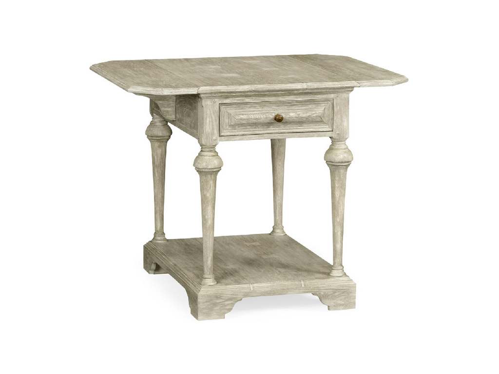 Jonathan Charles 493369-GYO Sherwood Oak Elizabethan style greyed oak pembroke table