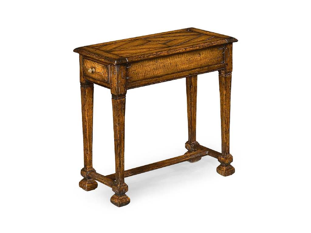 Jonathan Charles 493446-MFW Casual Accents Narrow Walnut Side Table