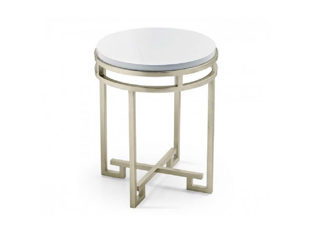 Jonathan Charles 500381-SIL-LCD Modern Accents Drink Table B