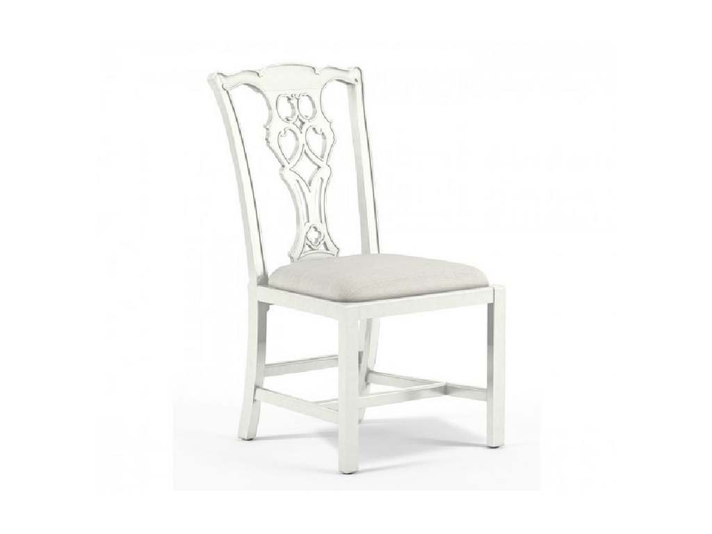 Jonathan Charles 493330-SC-WDL-F053 Reimagined Spark Chippendale Side Chair