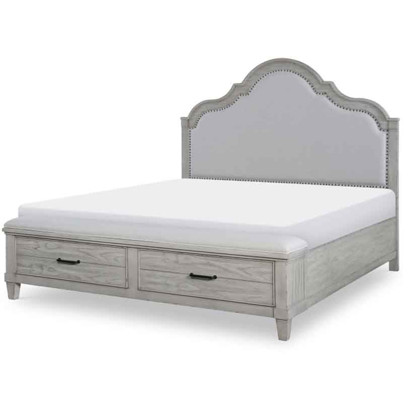 Legacy Classic 9360-4236K 9360-4206 9360-4136 9360-4904 Belhaven Uph Panel Bed with Storage Footboard King