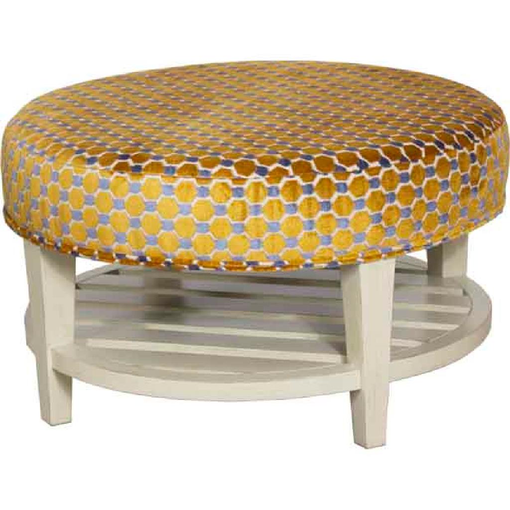 Lorts 3524 Upholstery Round Cocktail Ottoman